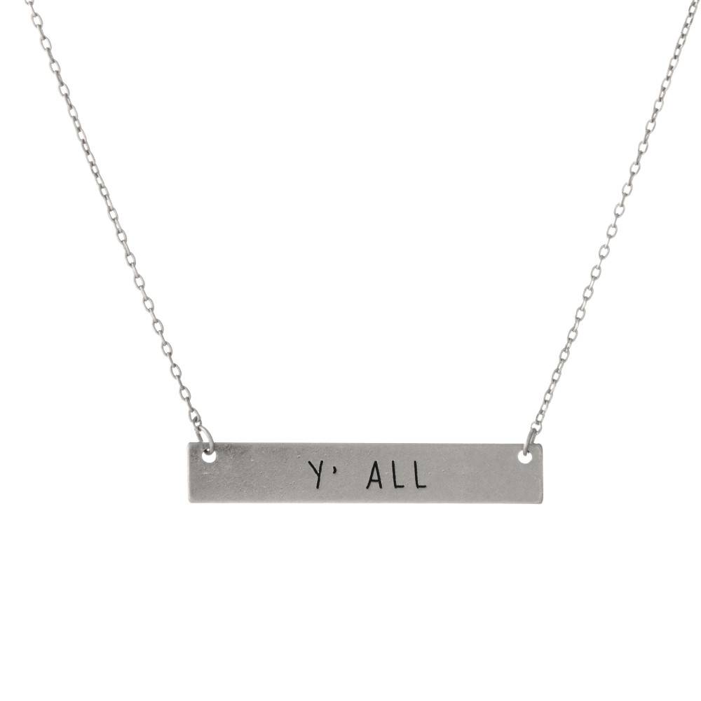 Y'all Bar Necklace