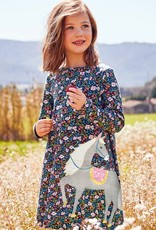 Pretty Girl Long Sleeve Floral Horse Dress