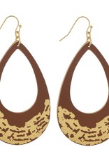 Drop Gold Brushed Earrings