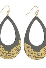Drop Gold Brushed Earrings