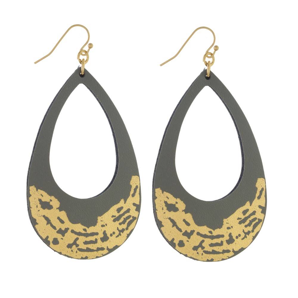 Drop Gold Brushed Earrings
