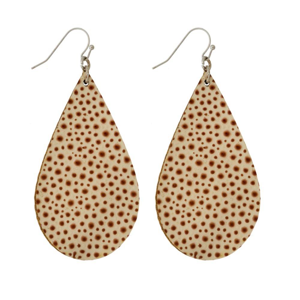 Spotted Tear Drop Earring