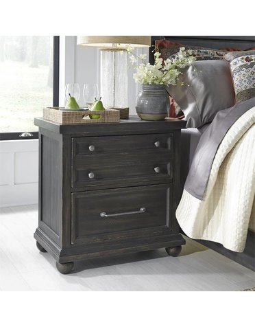 Harvest Home Nightstand w/ Charging Station 879-BR61