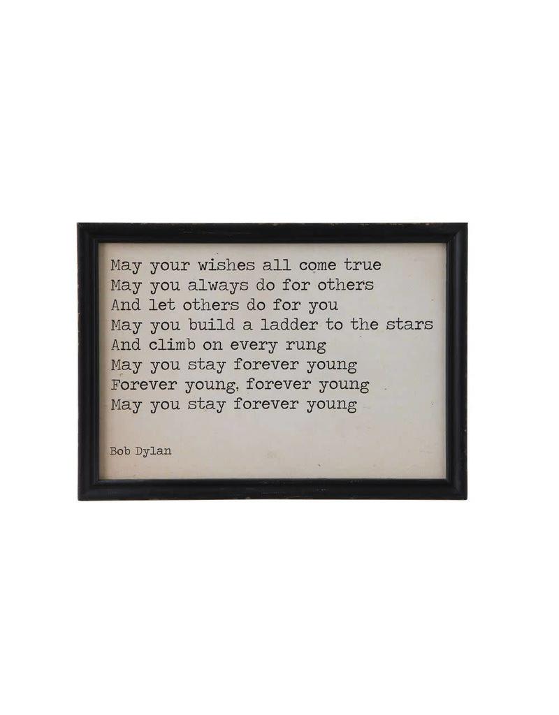 Forever Young Wood Frame Wall Decor