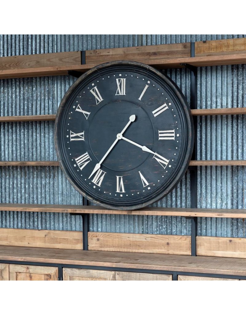 Aged Metal Bank Clock
