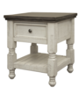 International Furniture Direct Stone End Table with Drawer