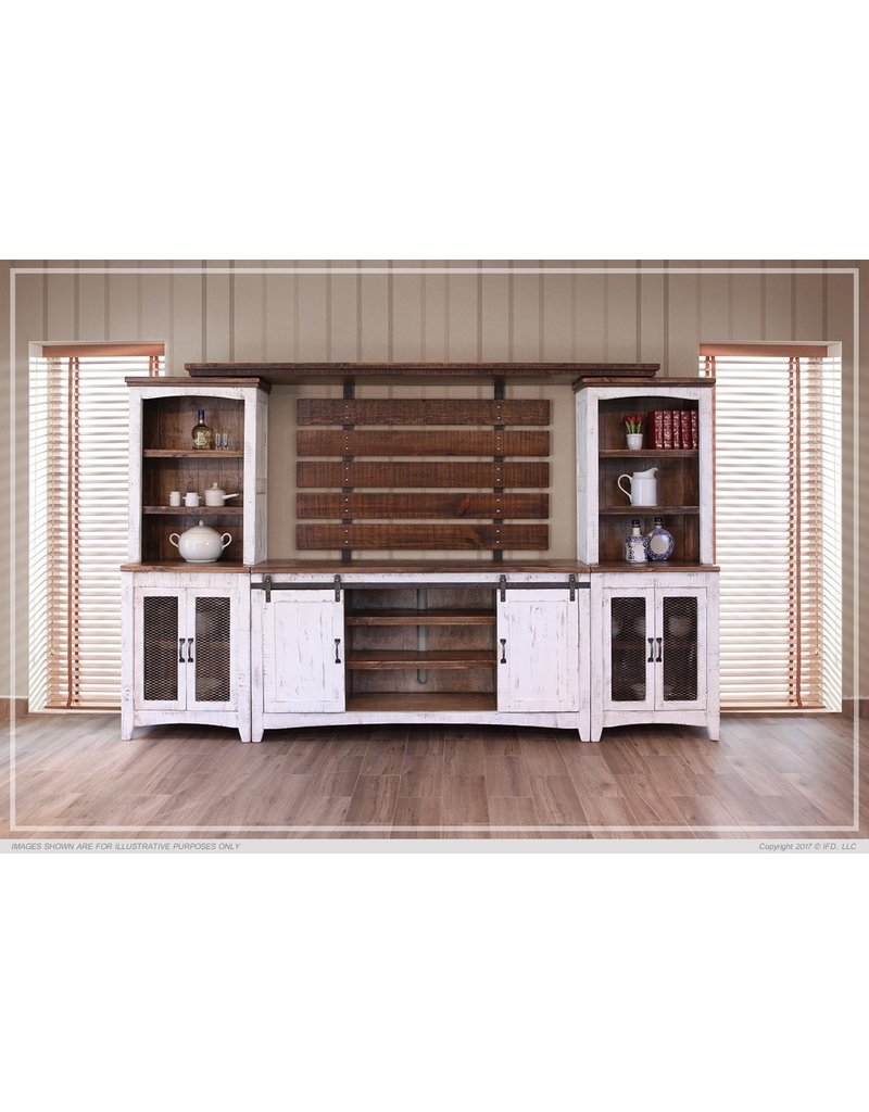 Pueblo White Entertainment Center Dirt Road Rustics Furniture