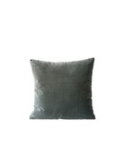 20" Grey Cotton Velvet Pillow