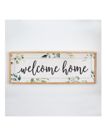 Welcome Home Framed + Textured Sign WPL0005