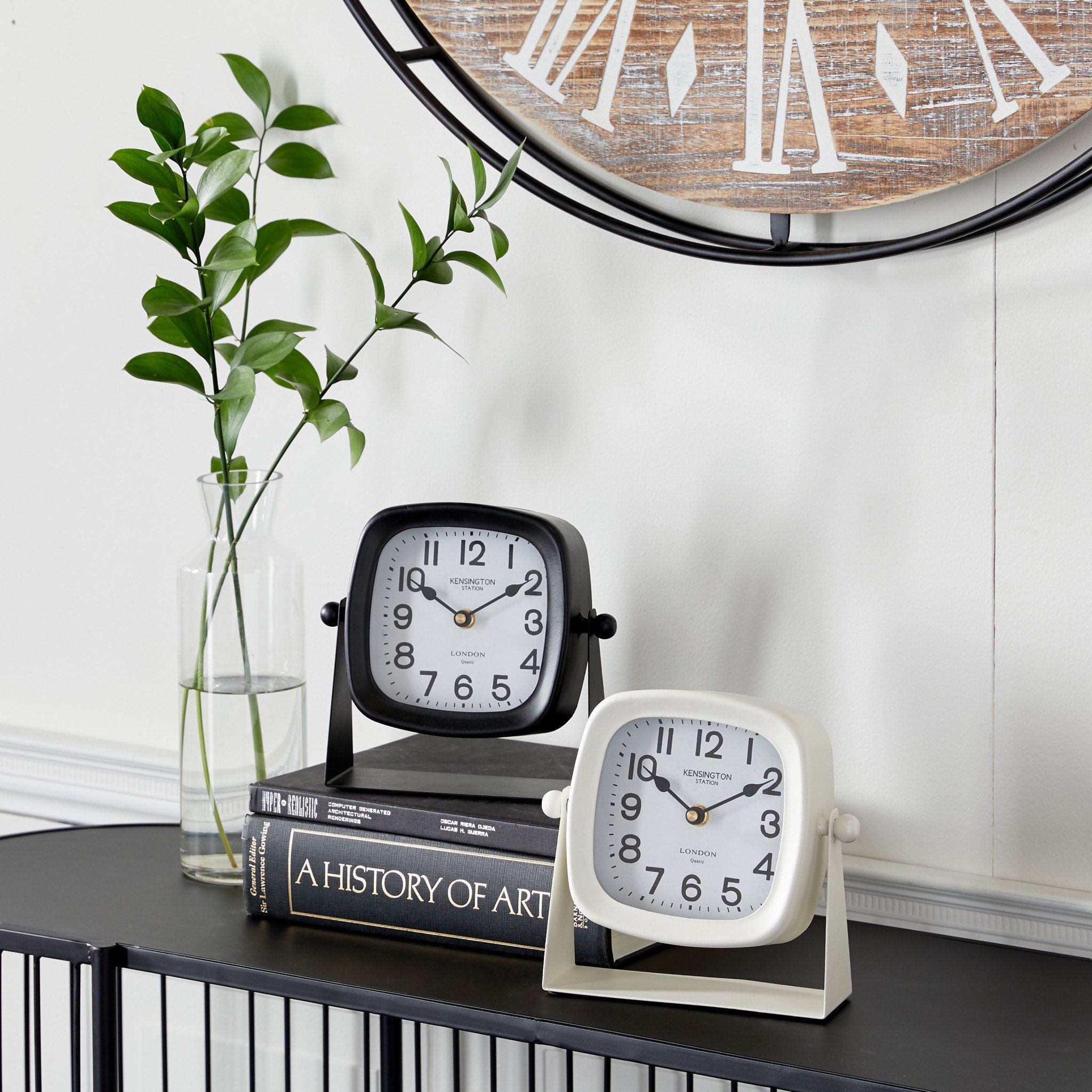 Metal Clock on Stand