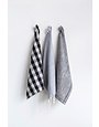 Black and White Tea Towels Set of 3