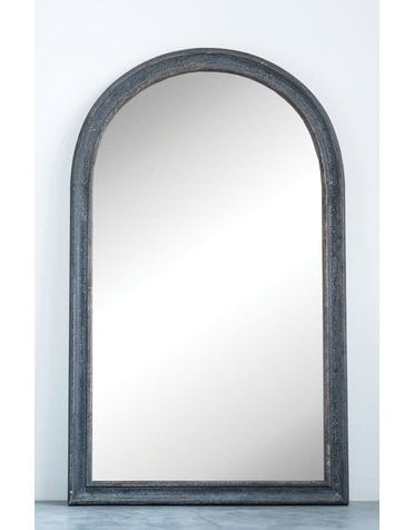 Distressed Black Wall Mirror