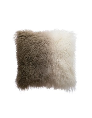 Ombre Mongolian Fur Pillow