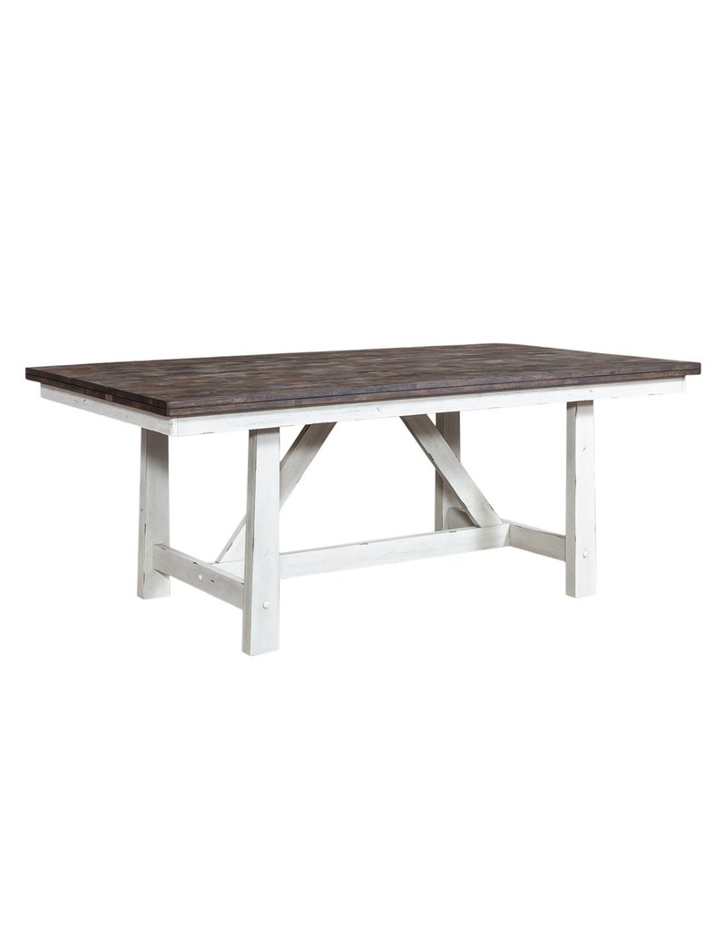 Liberty Furniture Farmhouse Trestle Table Fixed Top 139WH-T4078