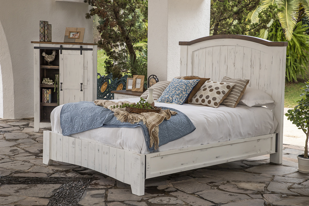 International Furniture Direct Pueblo White Bedroom Collection