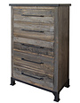 International Furniture Direct Antique Grey Bedroom Collection