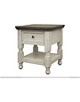 International Furniture Direct Stone End Table with Drawer