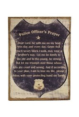 Police Officer Prayer Wall Decor Burlap - Dirt Road ...
