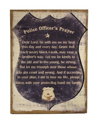 Police Officer Prayer Wall Decor Burlap Dirt Road Rustics Furniture And Home - Police Wall Decor Police Officer Prayer Wall Decor Burlap Dirt Road Rustics Furniture And Home - Police Wall Decor