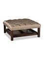 Craftmaster Furniture Tufted Square Leather Ottoman