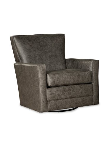 Craftmaster Furniture Leather Swivel Glider