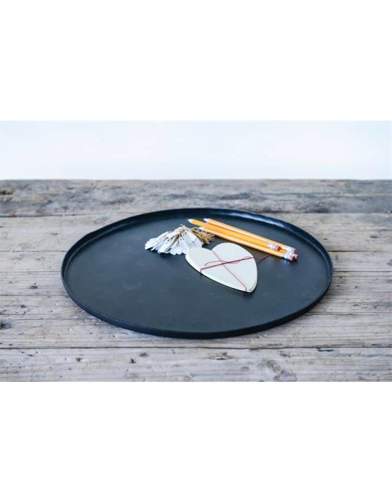 16 Round Decorative Hand Forged Iron Tray Da8990 Dirt Road Rustics
