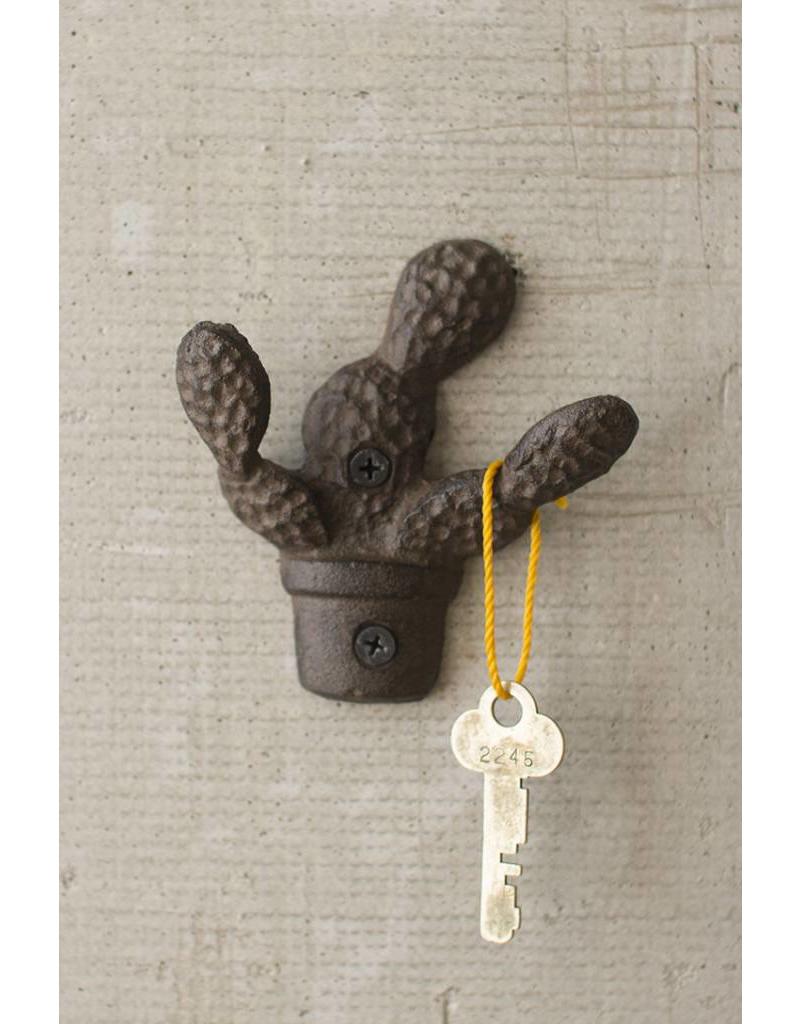 decorative wall hangers hooks on Cast Iron Rustic Cactus Wall Hook Cxx2839 Dirt Road Rustics Furniture And Home Decor