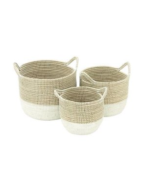 Seagrass Basket with White Bottom 41145