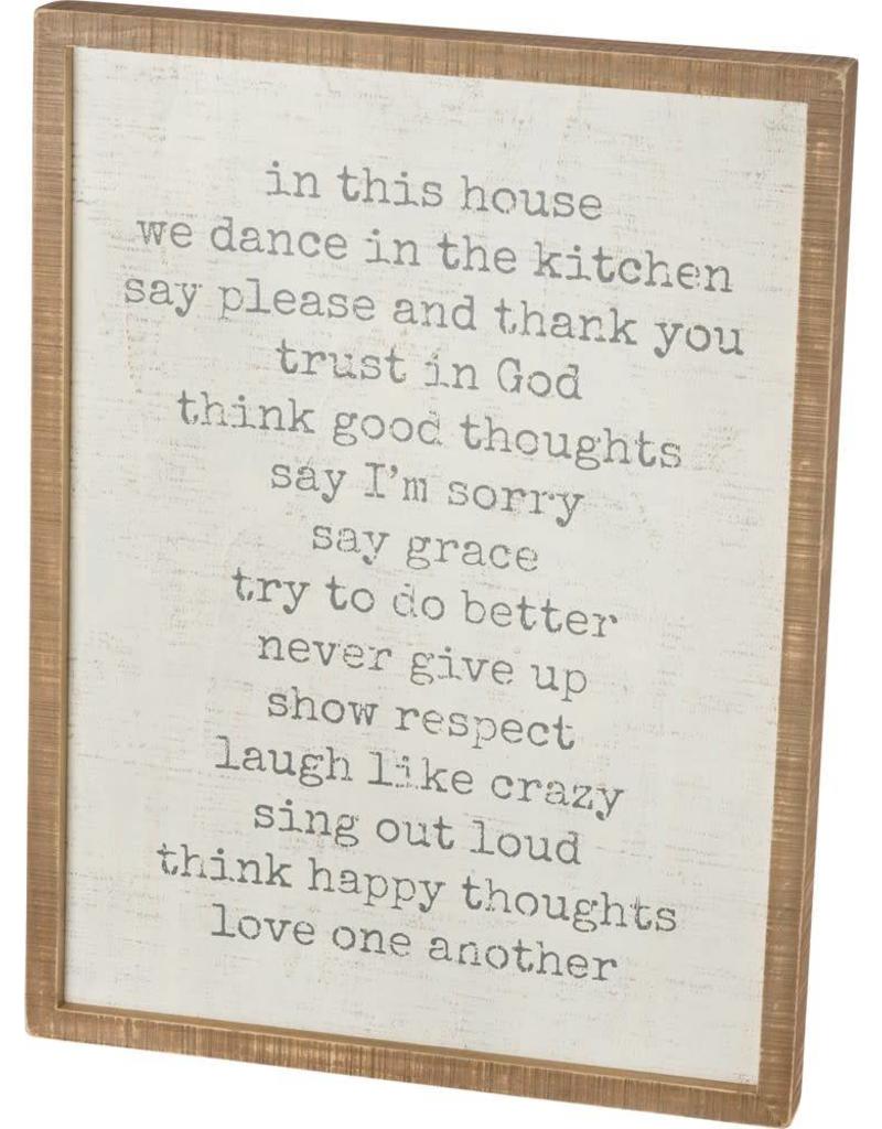 Inset Box Sign - In This House We Trust In God 38488