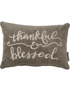 Thankful & Blessed Velvet Pillow