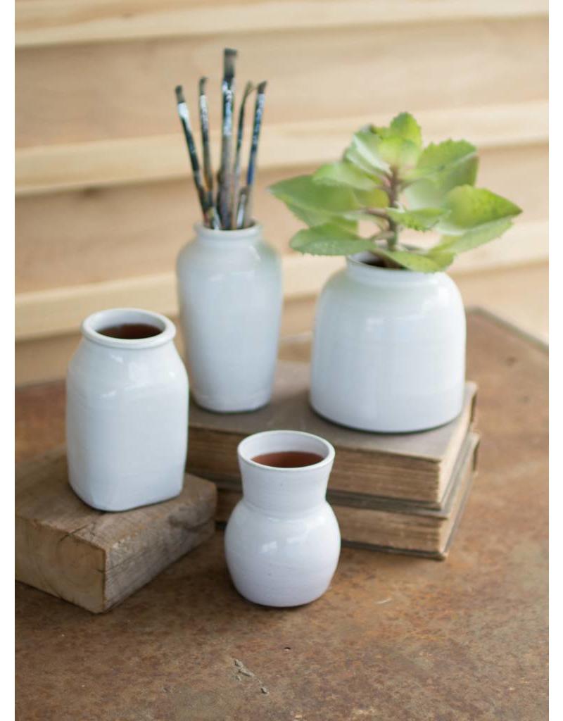 Assorted Matte White Ceramic Vases CPH3295