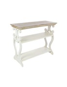Carved White Wood Console Table 44457