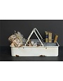 Distressed White with 6 Compartments Tray