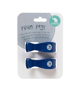 2 PACK PRAM PEGS - NAVY