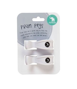 2 PACK PRAM PEGS - WHITE