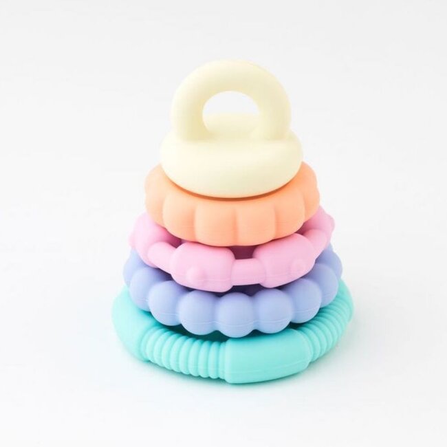 PASTEL RAINBOW STACKER AND TEETHING TOY