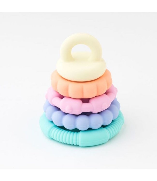 PASTEL RAINBOW STACKER AND TEETHING TOY