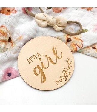 GIRL Gender Reveal Plaque