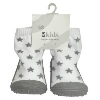 ES Kids Rubber Soled Socks - GREY STAR