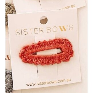 Sister Bows RUBY - CROCHET CLIP