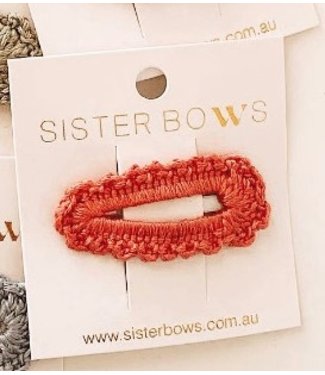 Sister Bows RUBY - CROCHET CLIP
