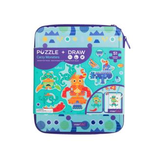PUZZLE + DRAW MAGNETIC KIT - CRAZY MONSTERS