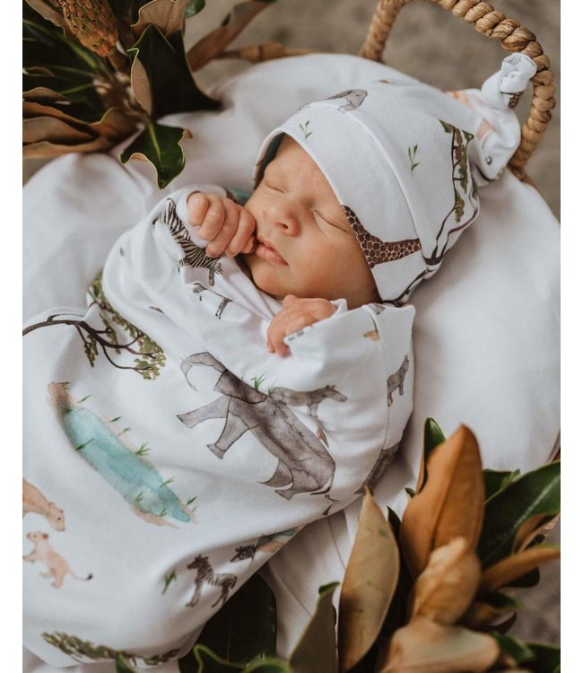 beanie and swaddle set