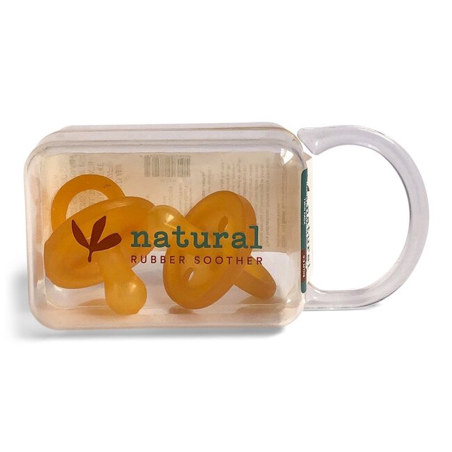 NATURAL RUBBER SOOTHER - 2 PACK 0-3 MONTHS