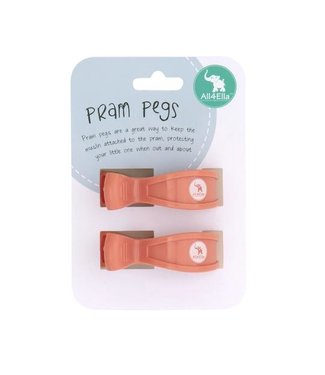 2 PACK PRAM PEGS - CORAL