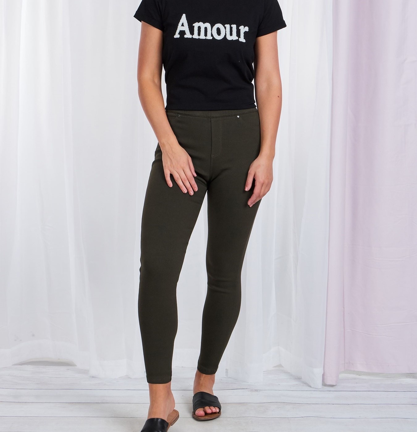 JEGGING JEANS - KHAKI - Fox \u0026 Willow 