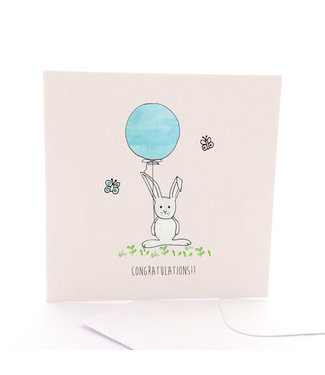 CONGRATULATIONS BUNNY - BLUE