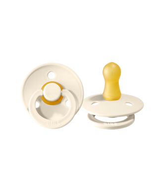 BIBS 2 PACK BIBS DUMMIES - SIZE 3 IVORY