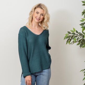 REESE KNIT TOP - TEAL