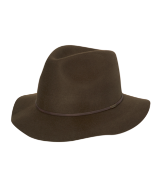 RAJAH - MENS MID BRIM FEDORA - BROWN